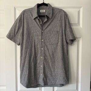Taylor Stitch Gray Short Sleeve California Button Up Pocket Tee